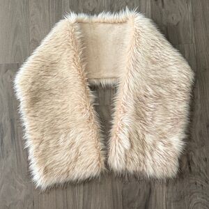 Elegant Cream Faux Fur Wrap